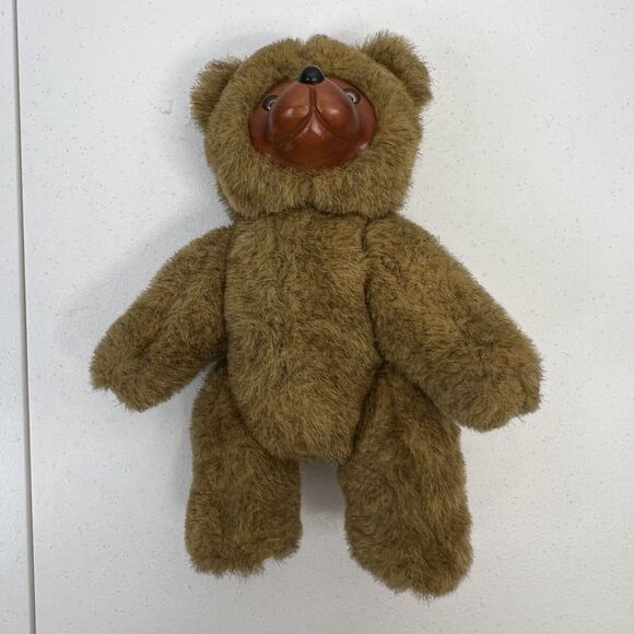 Robert Raikes 9” 5453 Jamie Brown Teddy Bear Applause Carved Wood Face Jointed - Picture 9 of 10